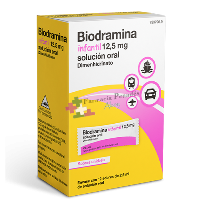 Biodramina Infantil 12,5 mg...