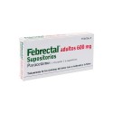Febrctal 600 mg 6 supositorios