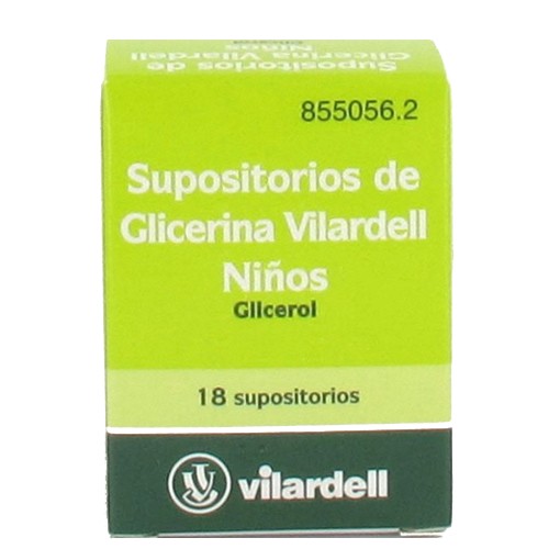 SUPOSITORIOS GLICERINA VILARDELL INFANTIL 1.58 G 18 SUPOS.
