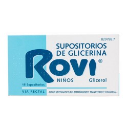 SUPOSITORIOS GLICERINA ROVI INFANTIL 1.44 G 15 SUPOS.