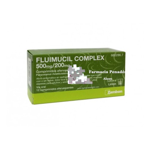 FLUIMICIL COMPLEX (500/200 MG 12 COMP.)