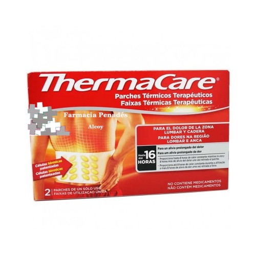 THERMACARE lumbar y cadera 2 parches 16 Horas
