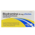 Biodramina 20 mg. 12 chicles