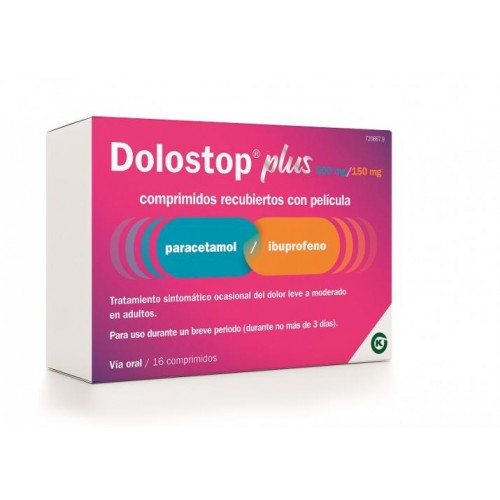 DOLOSTOP PLUS 500 mg/150 mg 16 comp.