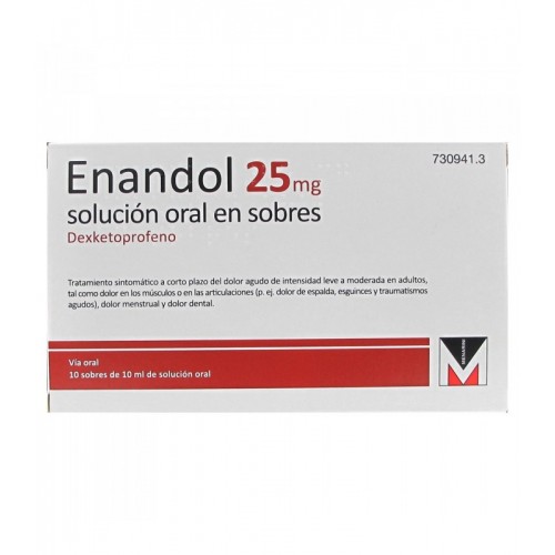 ENANDOL 25 mg. 10 sobres