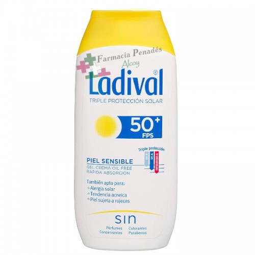 Ladival piel sensible fps50+ gel-crema 200 ml.