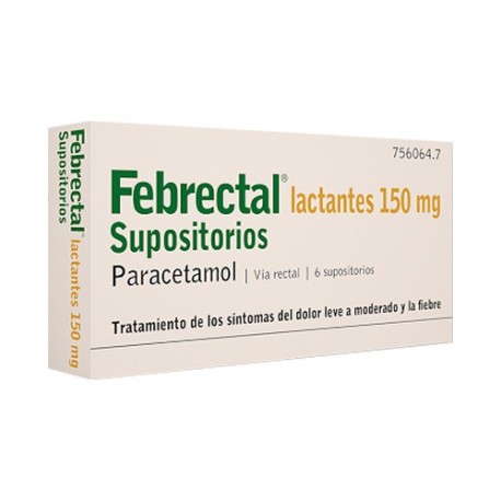 Febrectal lactantes 150 mg. supositorios