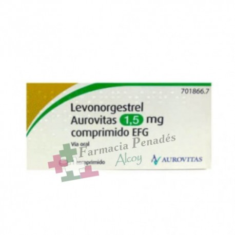 Levonorgestrel aurovitas 1.5 mg 1 comprimido efg