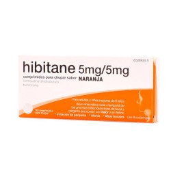 Hibitane 5 mg/ 5 mg 20 comp. sabor naranja